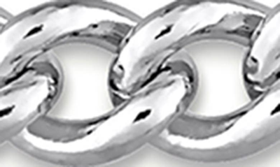 Delmar Sterling Silver Curb Link Chain Bracelet In White