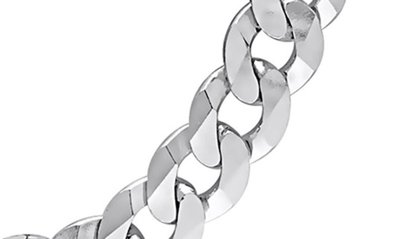 Shop Delmar Sterling Silver Curb Link Chain Necklace In White