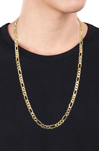 Delmar 18k Gold Plated Figaro Chain Link Necklace In Yellow