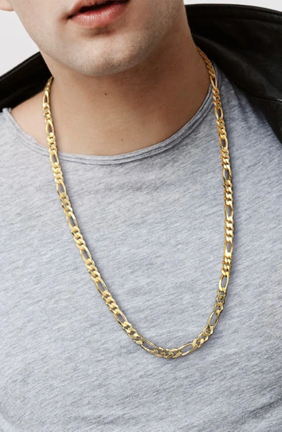 Delmar 18k Gold Plated Figaro Chain Link Necklace In Yellow