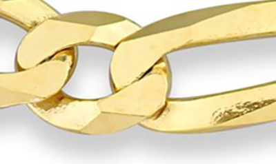 Shop Delmar 18k Gold Plated Flat Figaro Link Chain Bracelet In Yellow
