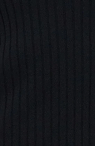 Shop Helmut Lang Pima Cotton Blend Lux Long Sleeve Dress In Black