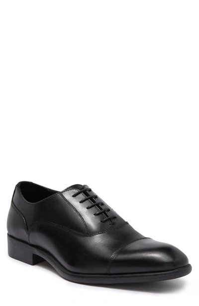 Shop Vittorio Russo Irvin Cap Toe Leather Oxford In Black