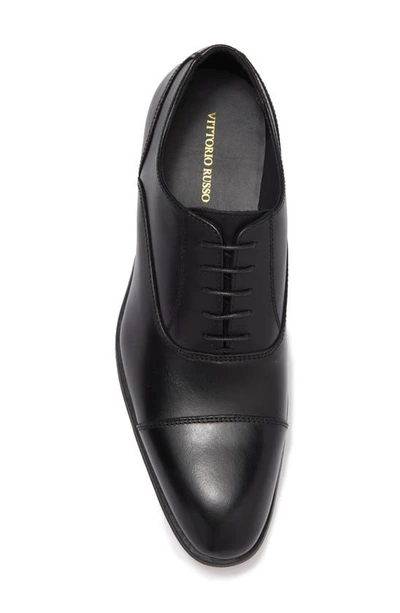 Vittorio Russo Irvin Cap Toe Leather Oxford In Black