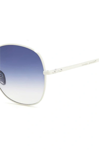 Shop Isabel Marant 59mm Gradient Round Sunglasses In Ivory Pale/ Blue Shaded