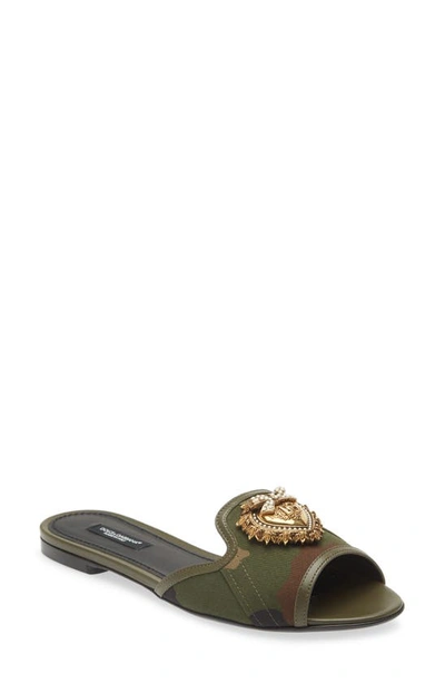 DOLCE & GABBANA BIANCA DEVOTION FLAT SANDAL 