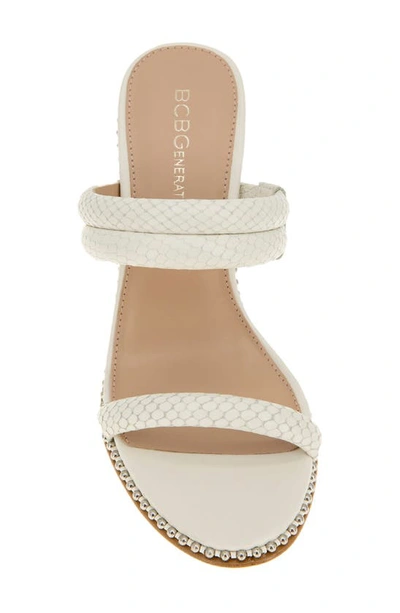 Shop Bcbgeneration Jenni Sandal In Pearl Breach