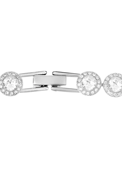 Swarovski Rhodium-plated Crystal All-around Necklace In White
