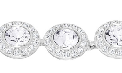 Swarovski Rhodium-plated Crystal All-around Necklace In White