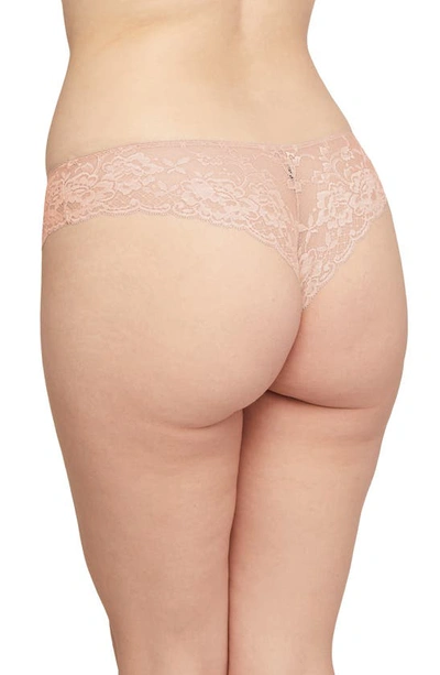 Shop Montelle Intimates Brazilian Lace Panties In Champagne