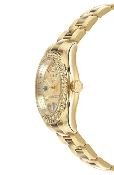 Shop Philipp Plein Queen Bracelet Watch, 36mm In Yellow Gold