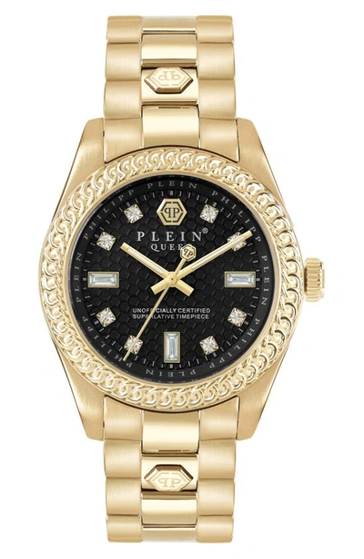 Shop Philipp Plein Queen Bracelet Watch, 36mm In Ip Yellow Gold