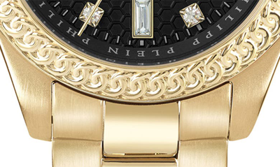 Philipp Plein Ip Yellow Gold Bracelet Watch In Gold