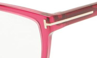Shop Tom Ford 53mm Butterfly Blue Light Blocking Glasses In Pink / Other