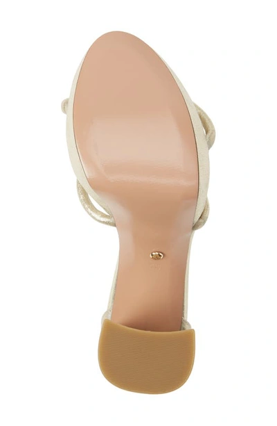 Shop Pelle Moda Gilian Ankle Strap Sandal In Platinum Gold