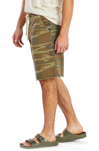 Shop Alternative Victory Washed French Terry Cutoff Shorts In Camo