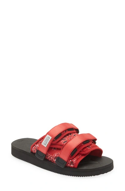 Shop Suicoke Moto-cab-pt02 Slide Sandal In Red
