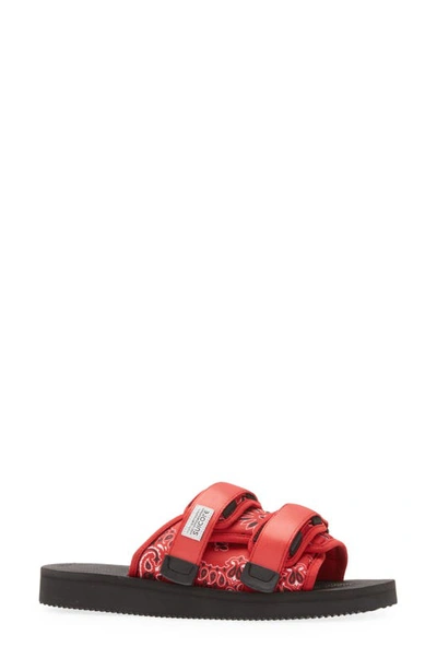 Shop Suicoke Moto-cab-pt02 Slide Sandal In Red