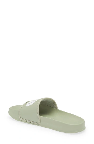 Shop The North Face Base Camp Iii Slide Sandal In Tea Green/ Tnf White