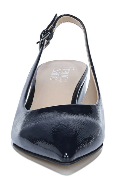 Shop Franco Sarto Racer Slingback Pointed Toe Pump In Midnight