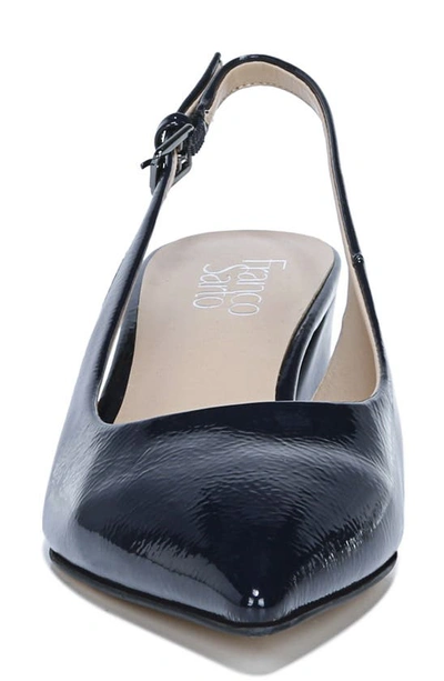 Franco Sarto Racer Slingback Pointed Toe Pump In Midnight