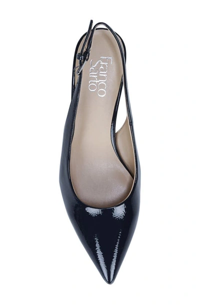 Shop Franco Sarto Racer Slingback Pointed Toe Pump In Midnight