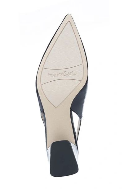 Shop Franco Sarto Racer Slingback Pointed Toe Pump In Midnight