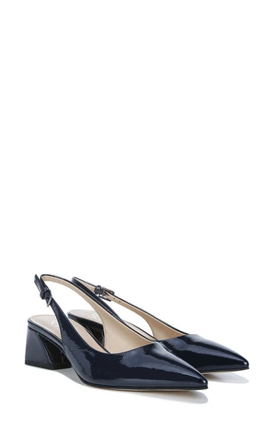 Franco Sarto Racer Slingback Pointed Toe Pump In Midnight