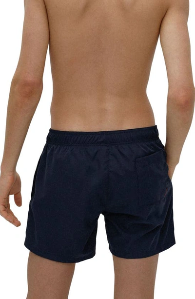 Hugo Boss Abas Swim Trunks In Dark Blue