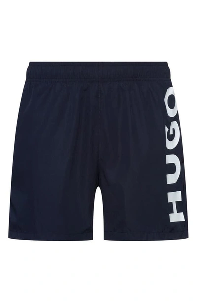 Hugo Boss Abas Swim Trunks In Dark Blue
