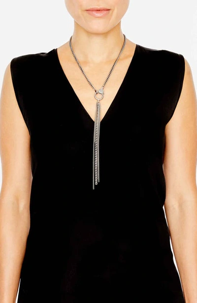 Shop Sheryl Lowe Fringe Pendant Necklace In Sterling Silver