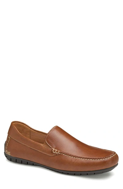 Shop Johnston & Murphy Cort Venetian Loafer In Tan Full Grain