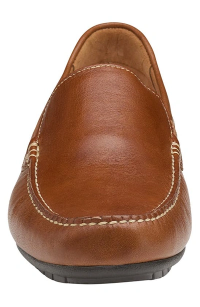 Shop Johnston & Murphy Cort Venetian Loafer In Tan Full Grain