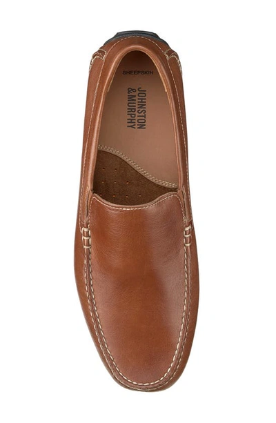 Shop Johnston & Murphy Cort Venetian Loafer In Tan Full Grain