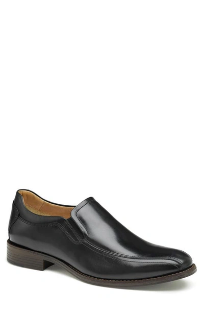 Shop Johnston & Murphy Lewis Venetian Dress Shoe In Black Full Grain