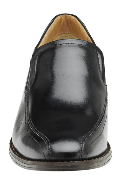 Shop Johnston & Murphy Lewis Venetian Dress Shoe In Black Full Grain