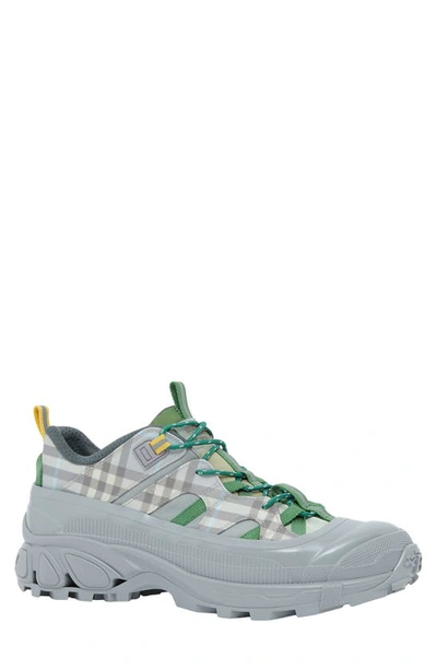 Shop Burberry Arthur Check Sneaker In Light Grey Ip Check