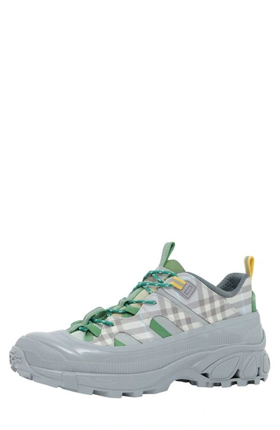 Shop Burberry Arthur Check Sneaker In Light Grey Ip Check