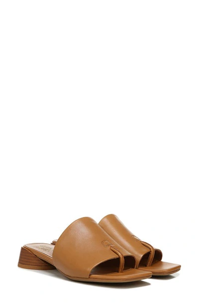 Franco Sarto Loran Womens Cushioned Footbed Slip On Heels In Cuoio
