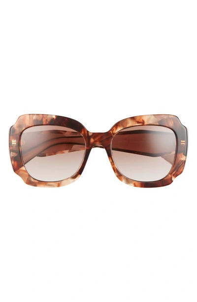 Prada Havana 52mm Gradient Geometric Sunglasses In Havana