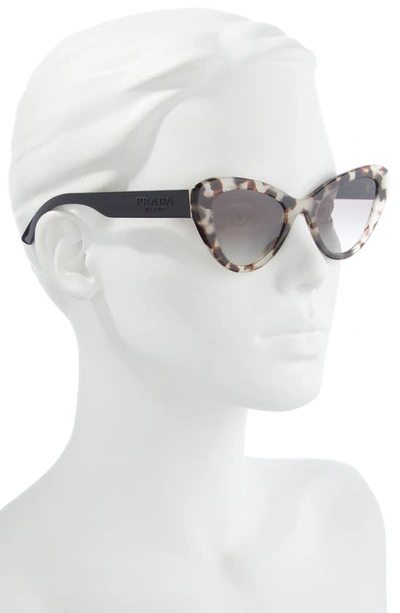 Shop Prada 52mm Cat Eye Sunglasses In Grey Gradient