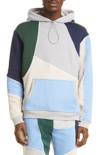 Shop Ahluwalia Marcel Hoodie In Beige/ Grey/ Blue/ Green