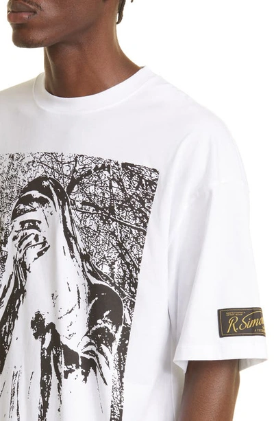 Shop Raf Simons Oversize Solemn-x Graphic Tee In White