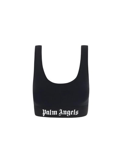 Shop Palm Angels Classic Logo Top Sport In Black