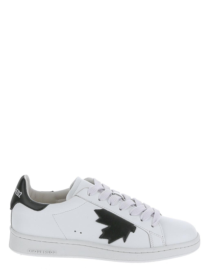 Shop Dsquared2 Maple Leaf Patch Low-top Sneakers In White