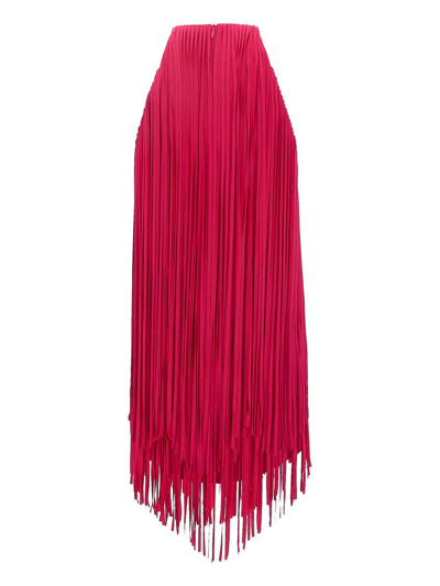 Shop Alexandre Vauthier Fringed Dress In Pink