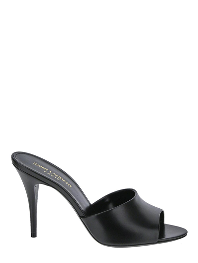 Shop Saint Laurent La 16 Mules In Black