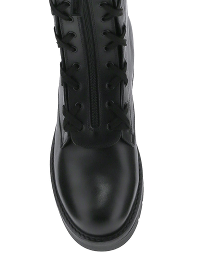 Shop Valentino Black Combat Boots