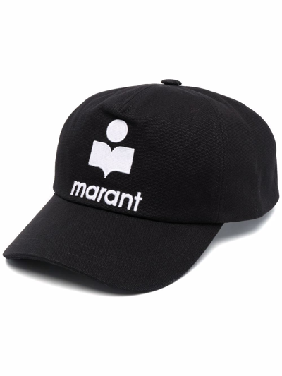 Shop Isabel Marant Logo Baseball Cap In Black