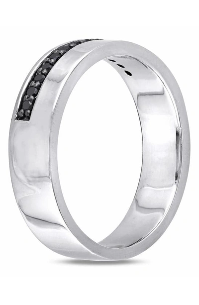 Shop Delmar Sterling Silver Black Diamond Ring